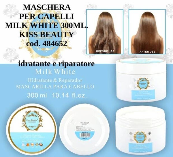 maschera per capelli bianco latte Kiss Beauty