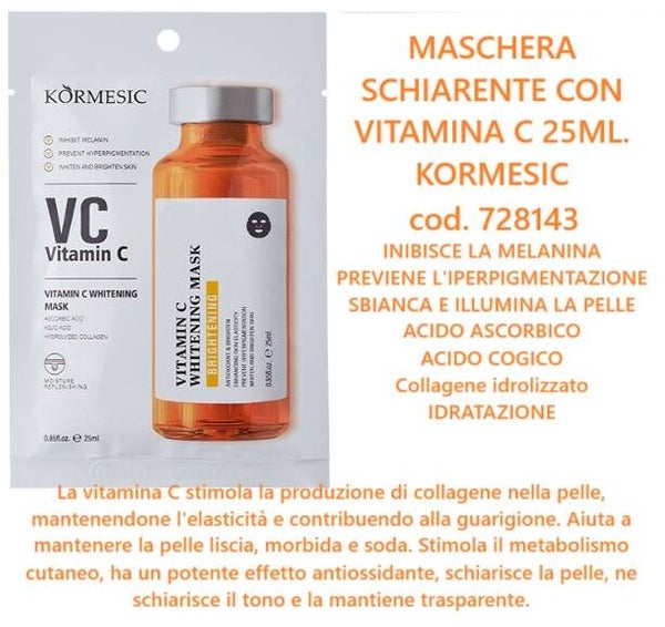 maschera viso schiarente con vitamina C Kormesic