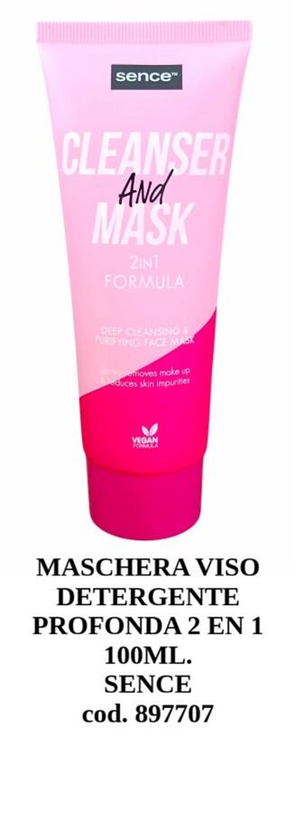 maschera viso detergente profonda 2 in 1