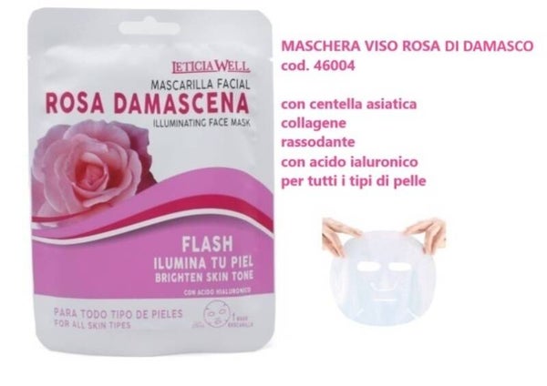 maschera viso rosa di damasco Leticia Well