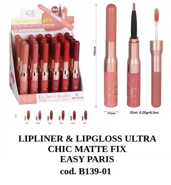 lipliner e lipgloss ultra Easy Paris