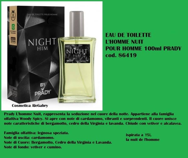 eau de toilette night him Prady
