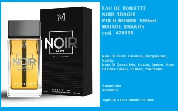 eau de toilette noir absolu Mirage Brands