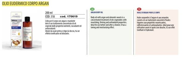 olio eudermico corpo argan Retinol Complex