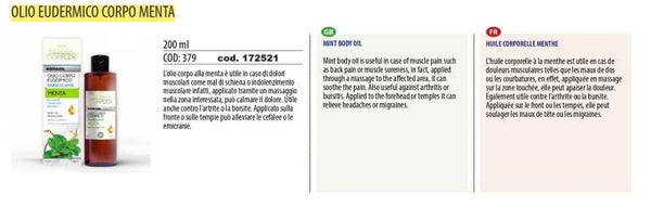 olio eudermico corpo menta Retinol Complex