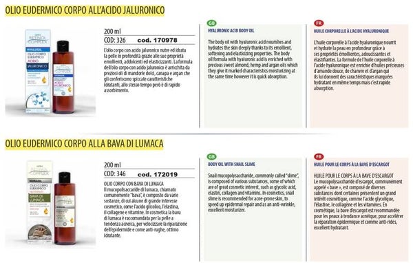 olio eudermico corpo Retino Complex