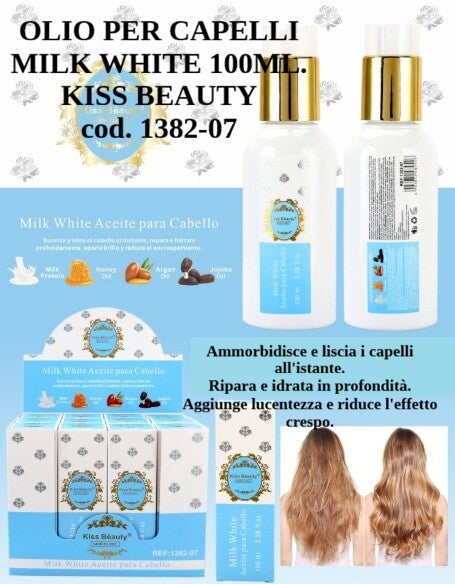 olio per capelli bianco latte Kiss Beauty