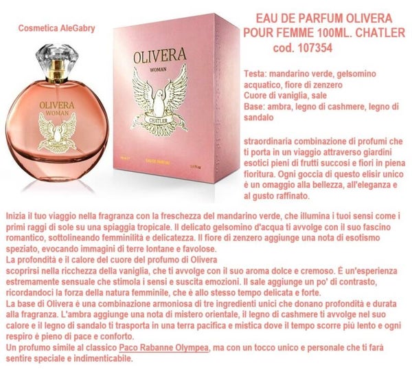 eau de parfum olivera Chatler
