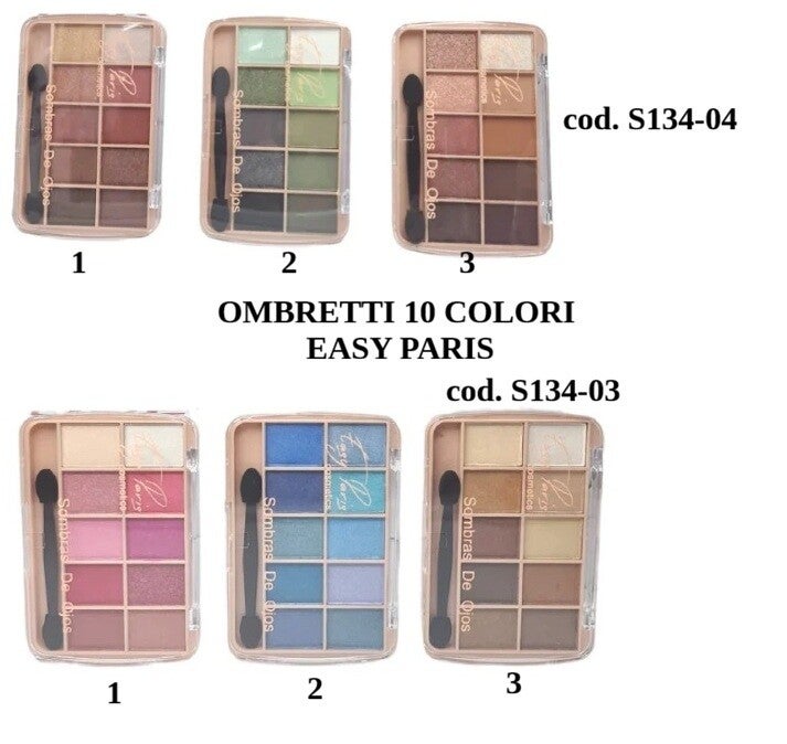 ombretto 10 colori Easy Paris