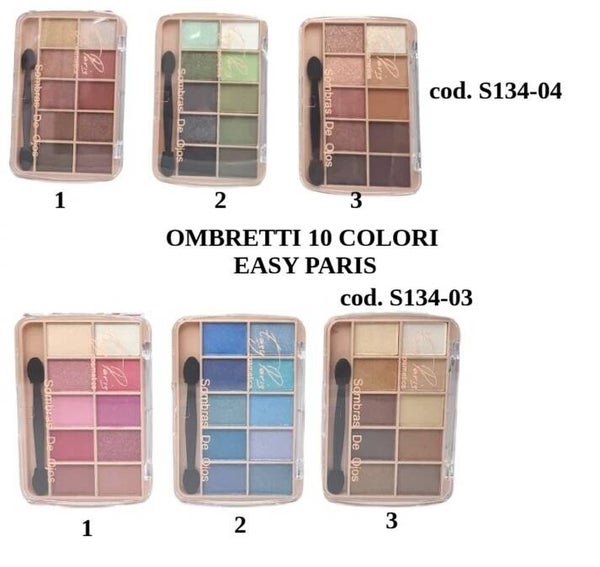 ombretto 10 colori Easy Paris