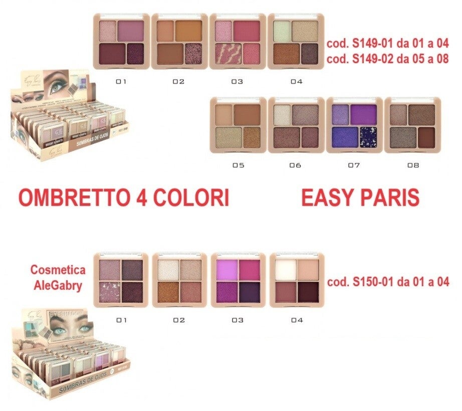 ombretto 4 colori Easy Paris