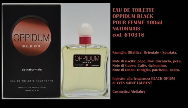 eau de toilette oppidum black Naturmais