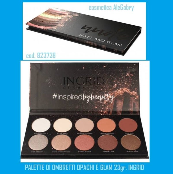palette di ombretti opachi e glam Ingrid Cosmetics