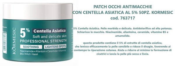 patch occhi con centella asiatica al 5% Kormesic