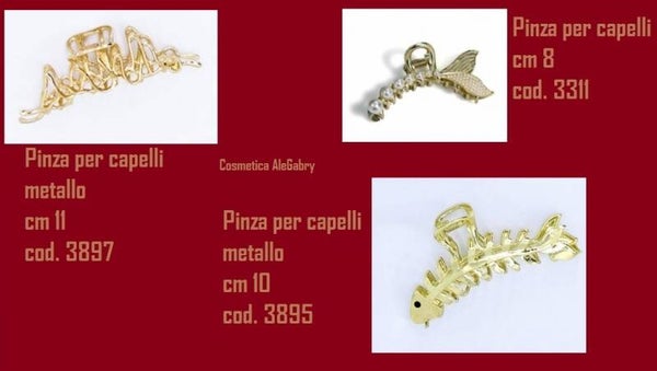 pinza per capelli in metallo Beautiful Face