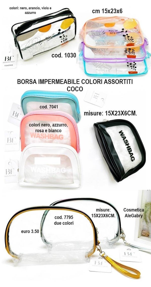 borse impermeabili trasparenti Coco