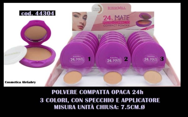 fondotinta polvere compatta opaca Leticia Well