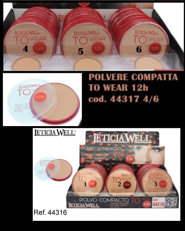 fondotinta in polvere compatta to wear Leticia Well