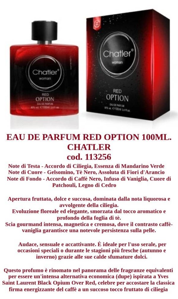 eau de parfum red option Chatler