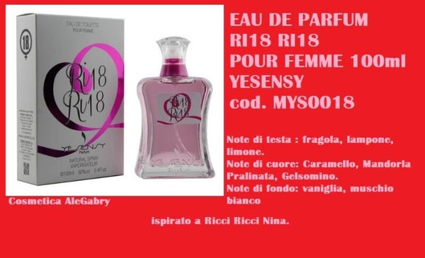 eau de toilette ri18 ri18 Yesensy