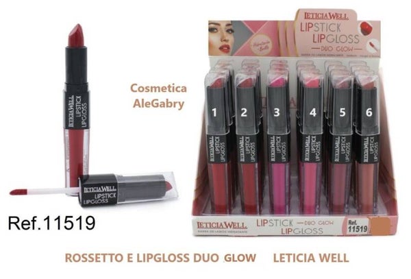 rossetto e lipgloss duo glow Leticia Well