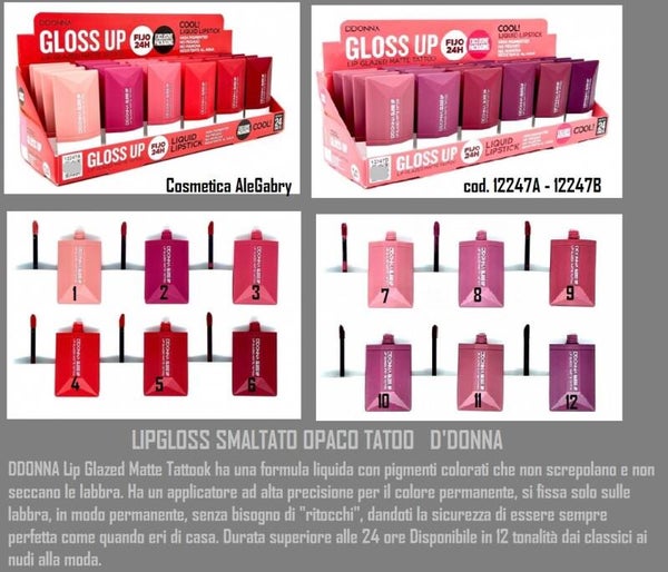 rossetto smaltato opaco tatoo D'Donna