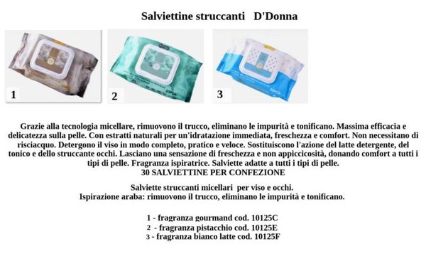 slaviettine struccanti D'Donna