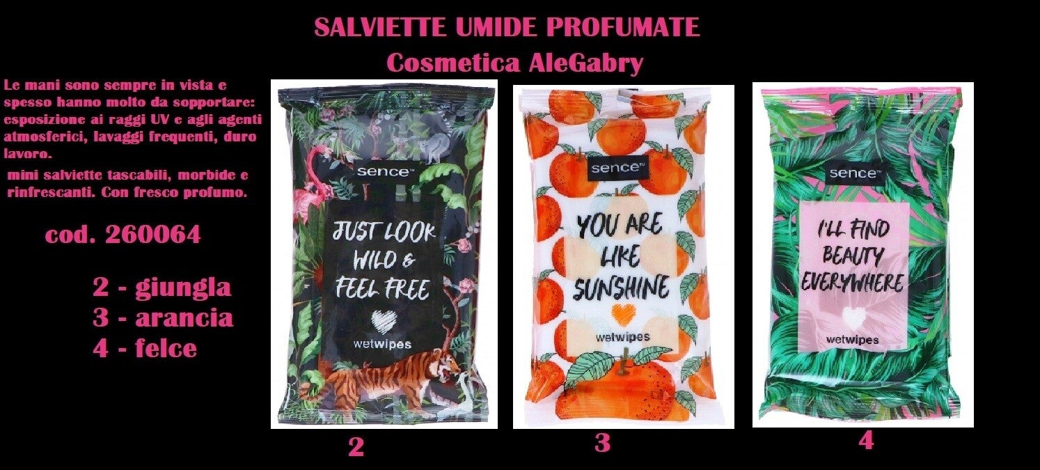 salviette umide profumate Sence
