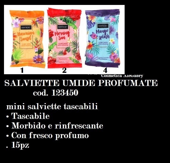 salviette umide profumate Sence
