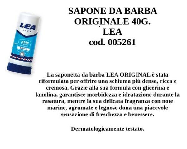 sapone da barba originale Lea