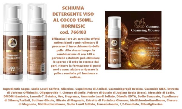 schiuma detergente viso Kormesic