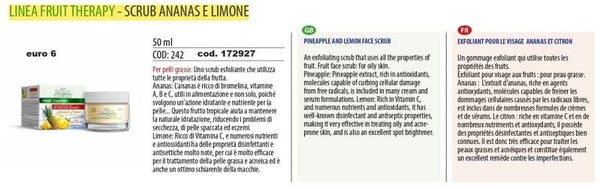 scrub ananas e limone