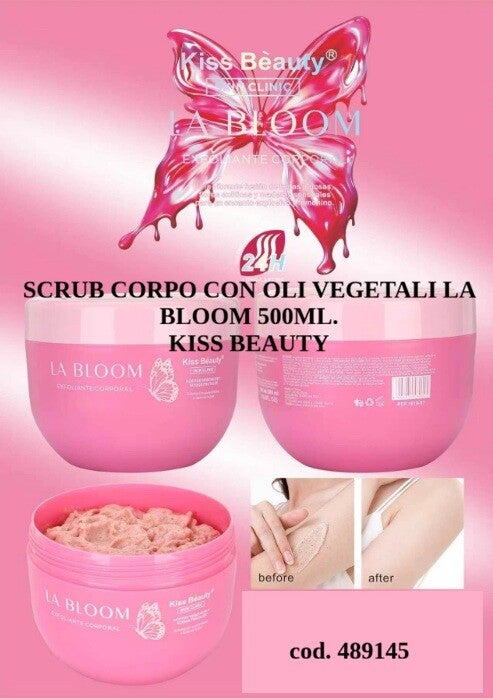 scrub corpo con oli vegetali la bloom Kiss Beauty