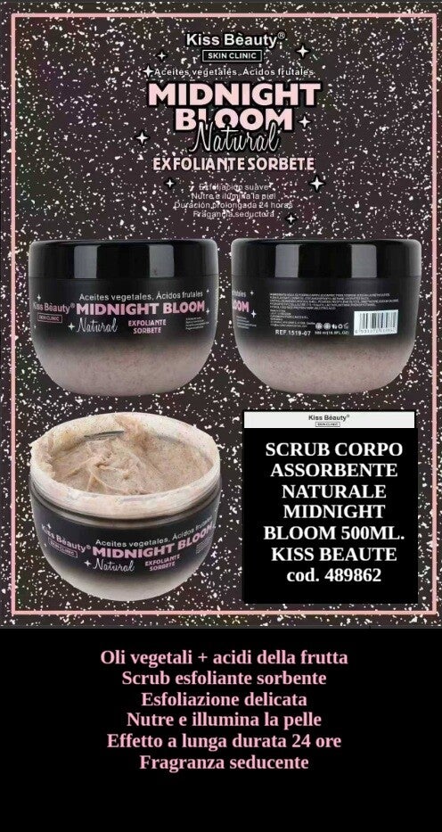 scrub corpo midnight bloom natural Kiss Beauty