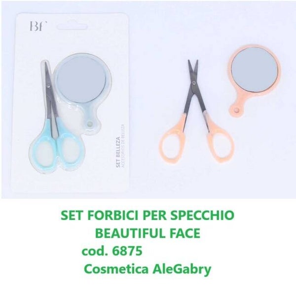 set forbici e specchio Beautiful face