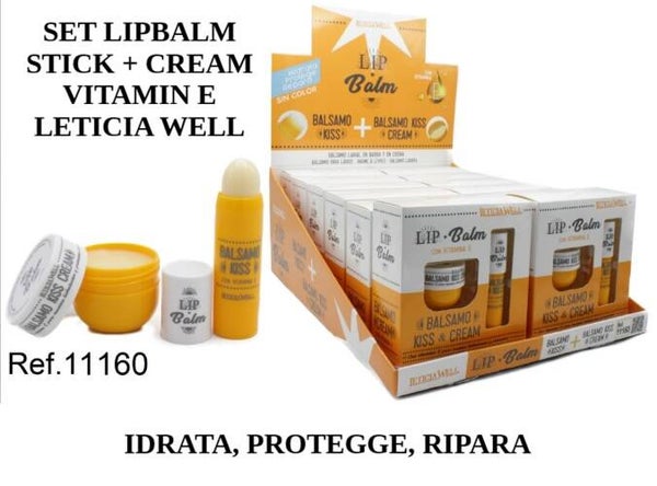 set balsamo labbra + crema vitamina E Leticia Well
