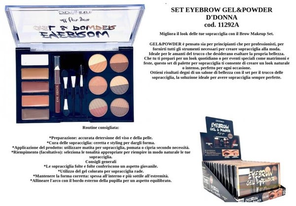 set eyebrow gel e polvere D'Donna