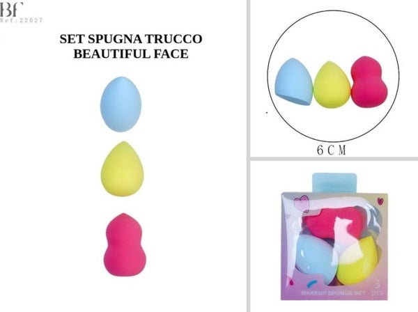 set spugnette trucco Beautiful Face