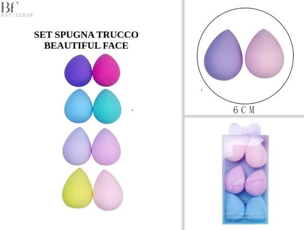 set spugnette trucco Beautiful Face