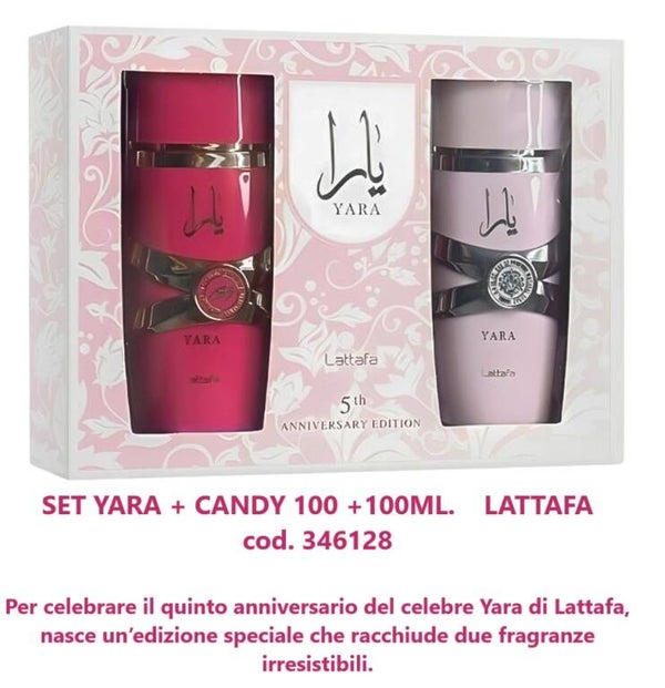 set 5° anniversario yara Lattafa
