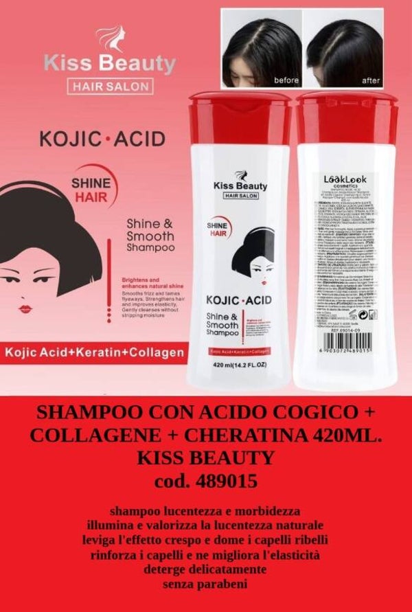 shampoo con acido kojico Kiss Beauty