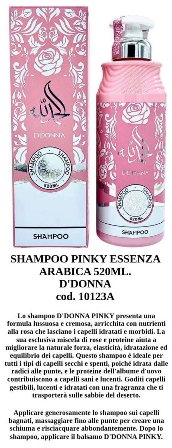 shampoo pinky essenza arabica D'Donna