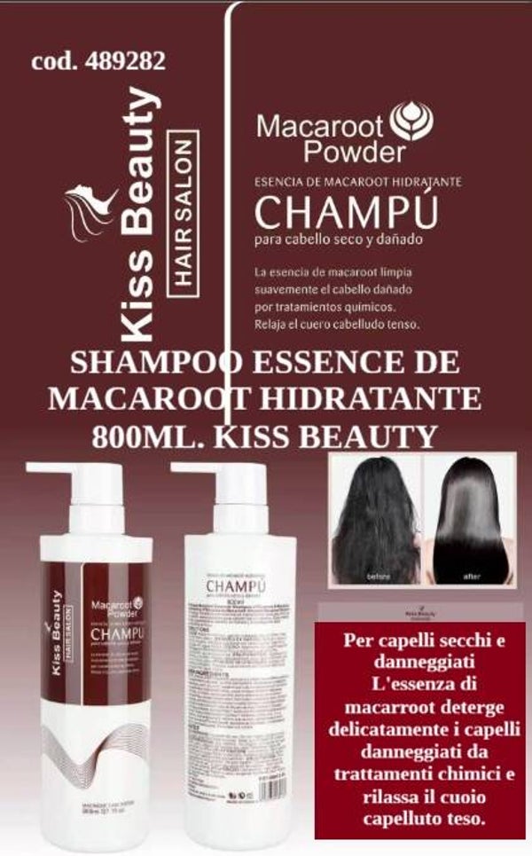 shampoo essenza di macaroot idratante Kiss Beauty