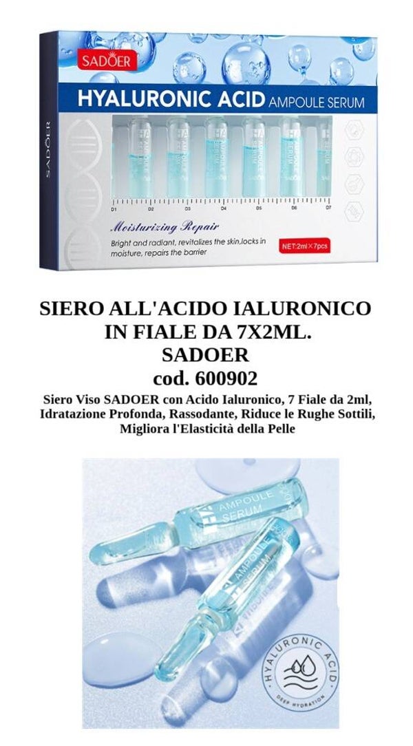 siero all'acido ialuronico in fiale 7x2ml Sadoer