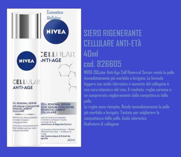 siero rigenerante cellulare anti età Nivea
