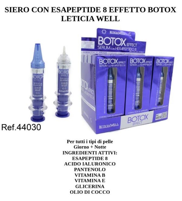 siero con esapeptide 8 effetto botox Leticia Well