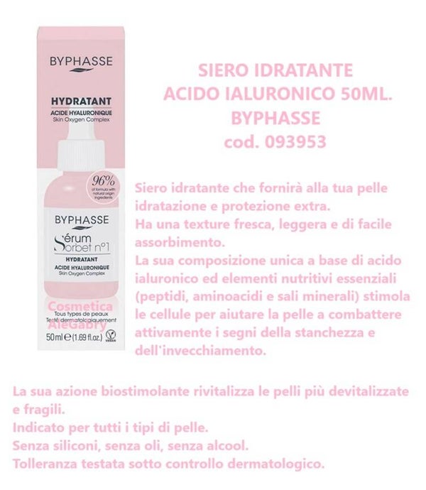 siero idratante acido ialuronico Byphasse