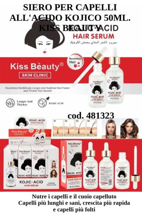siero per capelli con acido kojico Kiss Beauty
