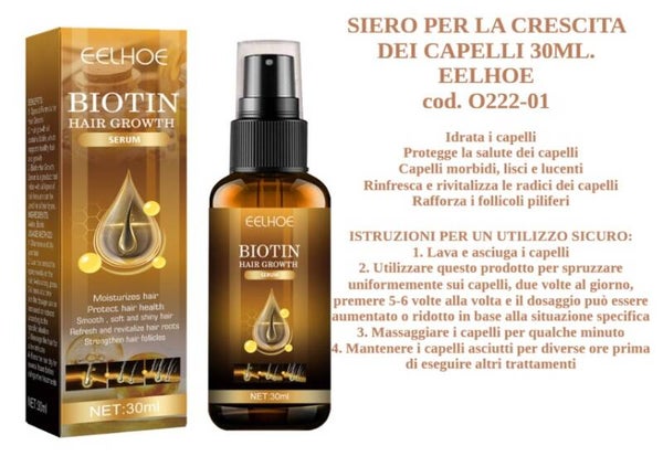 siero per la crescita dei capelli Eelhoe