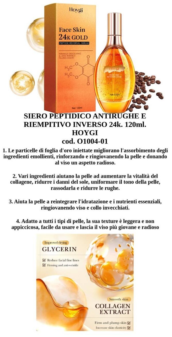 siero peptidico antirughe e riampitivo inverso Hoygi